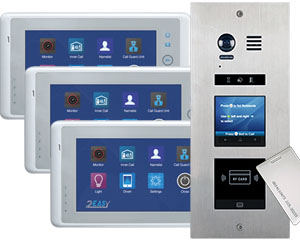 3-Flat Door Entry Vosper Card Reader Cronus Monitors