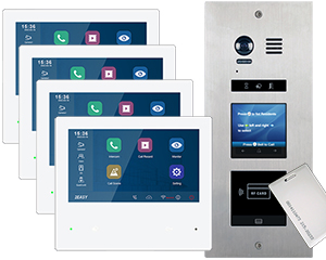 4-Flat Door Entry System Vosper Keyfob Reader Mobile App