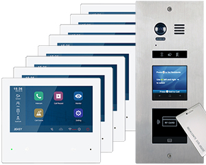 8-Flat Door Entry System Vosper Keyfob Reader Mobile App