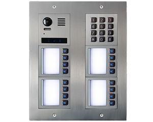 16-Apartment Vulcan Keypad Direct Call Video Door Entry System Bespoke