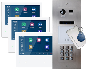 3-Flat Door Entry Vulcan Keypad and Keyfob Reader Mobile App