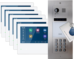 6-Flat Door Entry Vulcan Keypad and Keyfob Reader Mobile App