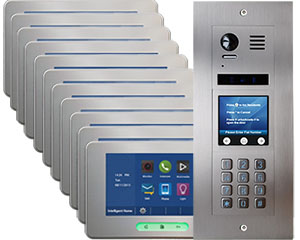 11-Flat Door Entry Vulcan Touchscreen and Keypad Alecto Monitors