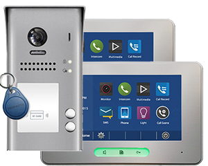 2-Flat Door Entry System Alecto with Keyfob Reader Doorbell