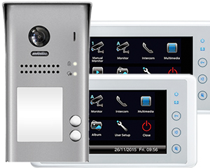 2-Flat Video Door Entry Kit Cronus Image Recording 607C