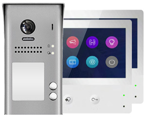 2-Flat Door Entry System DT471 Monitors 607C