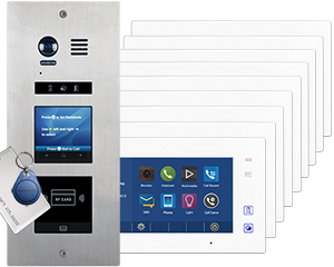 9-Flat Vosper Card Reader 9-Flat Aura White Monitors