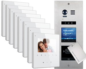 16-Flat Door Entry Vosper Card Reader Avro Monitors