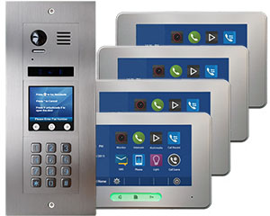 4-Flat Door Entry Vulcan Touchscreen and Keypad Alecto Monitors