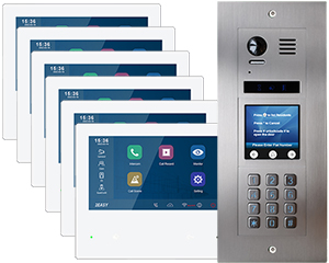 6-Flat Vulcan Touchscreen and Keypad Door Entry Mobile App