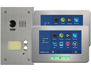 2-Flat Door Entry System Alecto Monitors Flush Doorbell Model 603