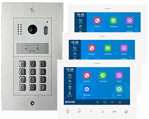 3-Flat Video Door Entry System Full Colour Night Vision Mobile App