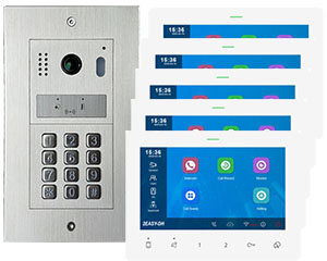 5-Flat Video Door Entry System Full Colour Night Vision Mobile App