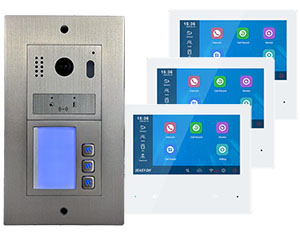 3-Flat Video Door Entry System Full Colour Night Vision Mobile App