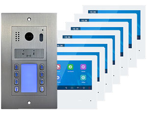 8-Flat Video Door Entry System Full Colour Night Vision Mobile App