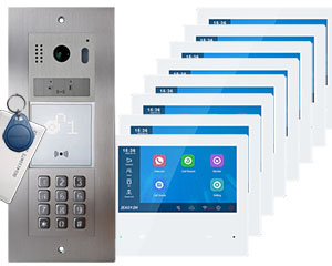 10-Flat Video Door Entry System StarLight Full Colour Night Vision Mobile App