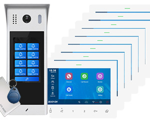8-Flat Direct Call Video Door Entry System StarLight Full Colour Night Vision Mobile App