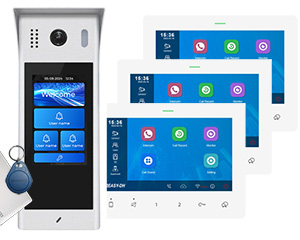 3-Flat Direct Call Video Door Entry System StarLight Full Colour Night Vision Mobile App
