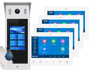 4-Flat Direct Call Video Door Entry System StarLight Full Colour Night Vision Mobile App