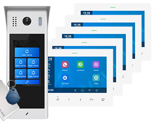 5-Flat Direct Call Video Door Entry System StarLight Full Colour Night Vision Mobile App