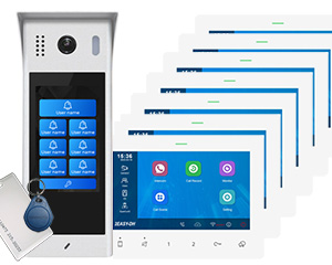7-Flat Direct Call Video Door Entry System StarLight Full Colour Night Vision Mobile App