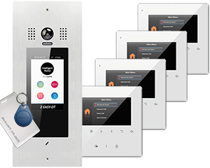 4-Flat Victor Door Entry System with Avro Monitors