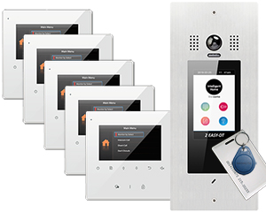 5-Flat Door Entry System Victor Avro Monitors