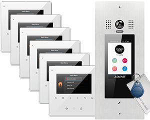 6-Flat Video Door Entry System Victor Avro Monitors