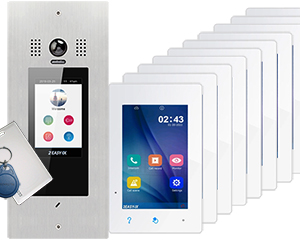 17-Apartment Video Door Entry System Victor POE with IX470 Monitors