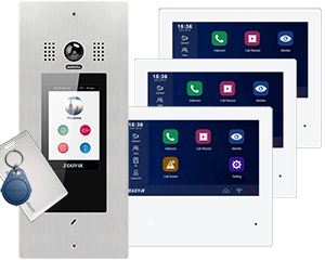 Victor POE 3-Apartment Video Door Entry System with IX482 Monitors