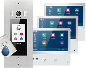 Victor POE 3-Apartment Video Door Entry System with IX471S Monitors