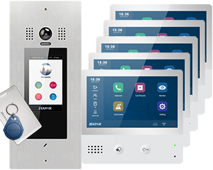 Victor POE 5-Apartment Video Door Entry System with IX471S Monitors