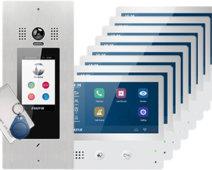 Victor POE 8-Apartment Video Door Entry System with IX471S Monitors