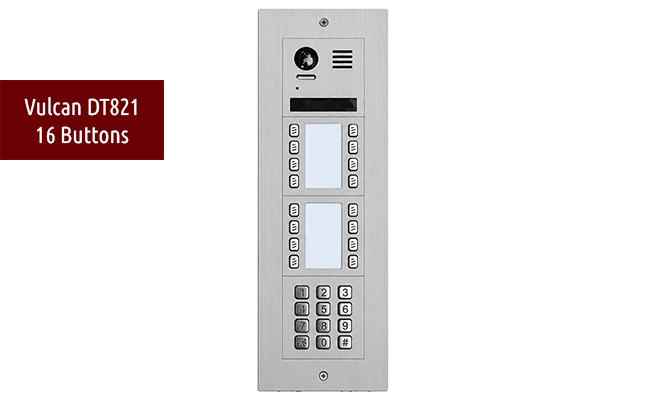 16-Apartment Vulcan Direct Call Keypad Video Door Entry System Bespoke