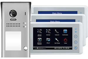 3-Monitor Cronus Door Entry System Steel Doorbell