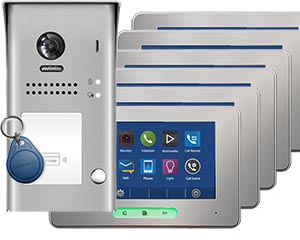 6-Monitor Alecto Door Entry Kit Keyfob Reader
