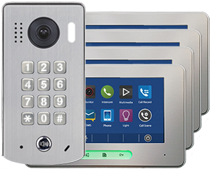 4-Monitor Alecto Door Entry Kit Keypad Doorbell