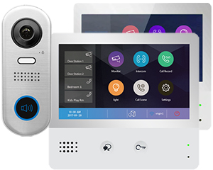2-Monitor DX471IP Door Entry Kit Slim Doorbell Mobile App