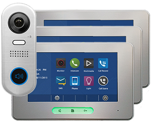 3-Monitor Alecto Door Entry Kit Slim Doorbell