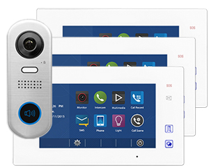 3-Monitor Aura Door Entry System Slim Doorbell