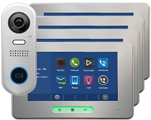 4-Monitor Alecto Door Entry Kit Slim Doorbell