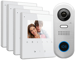 4-Monitor Avro Door Entry System Slim Doorbell