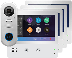 4-Monitor DX471IP Door Entry Kit Slim Doorbell Mobile App
