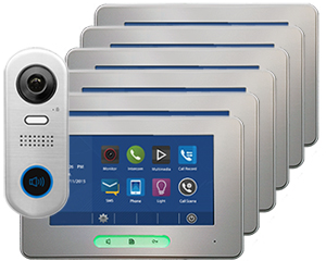 6-Monitor Alecto Door Entry Kit Slim Doorbell