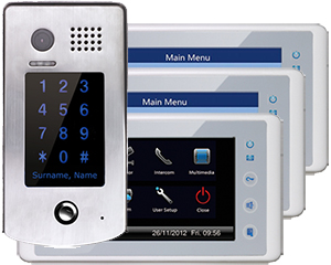3-Monitor Cronus Door Entry System Keypad Doorbell