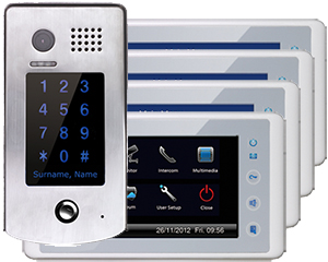 4-Monitor Cronus Door Entry System Keypad Doorbell