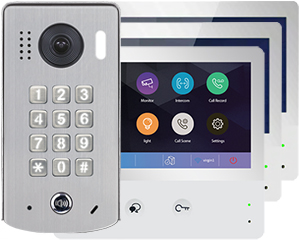 3-Monitor DX471IP Door Entry Kit Keypad Doorbell Mobile App
