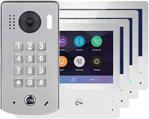 4-Monitor DX471IP Door Entry Kit Keypad Doorbell Mobile App